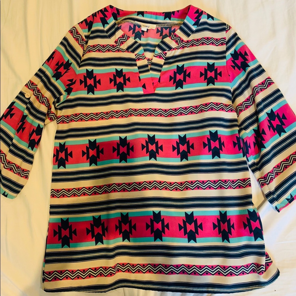 Freeway Tribal print top S